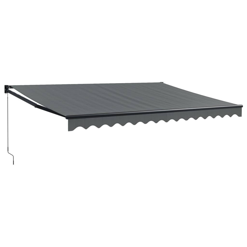 Copertina retractabila, antracit (cadru antracit), 4,5x3 m, textil și aluminiu - imagine 10